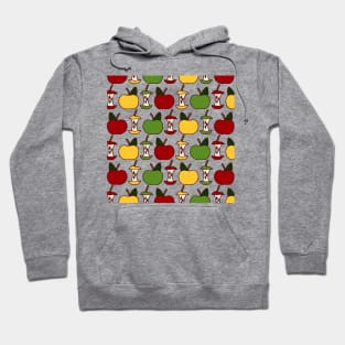 Apples and Apple Cores Multi-Colored | Apple Pattern Hoodie